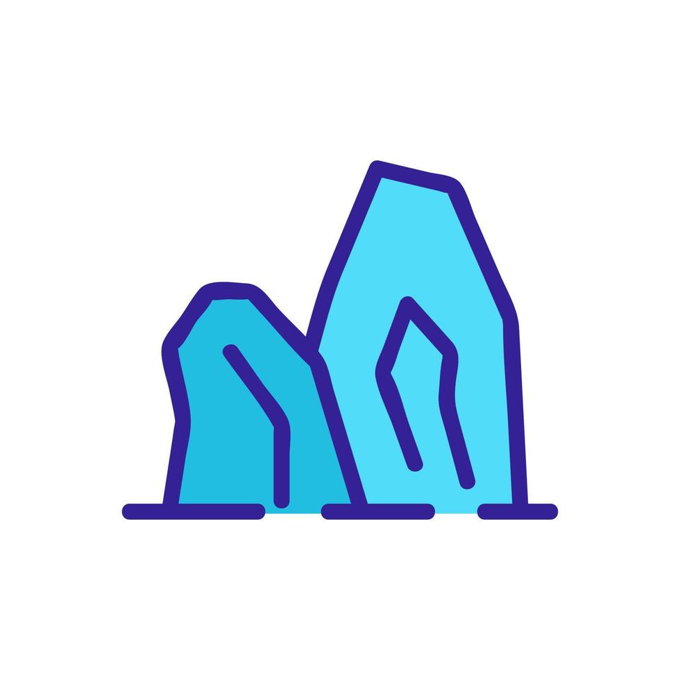 mountain range icon vector. Isolated contour symbol illustration vector