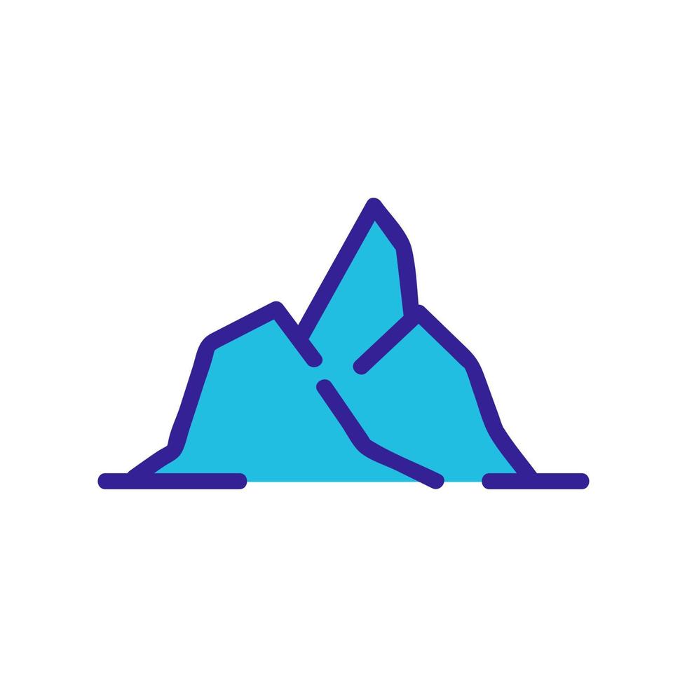 mountain range icon vector. Isolated contour symbol illustration vector