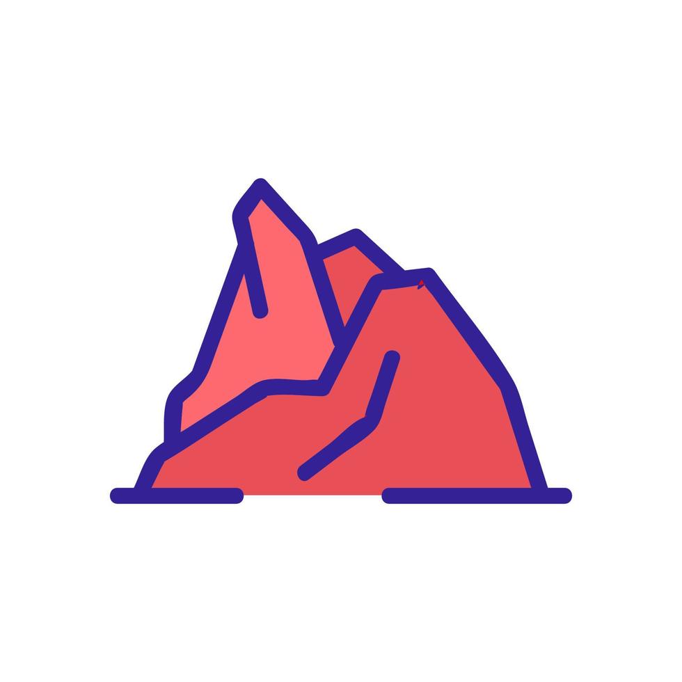 mountain range icon vector. Isolated contour symbol illustration vector