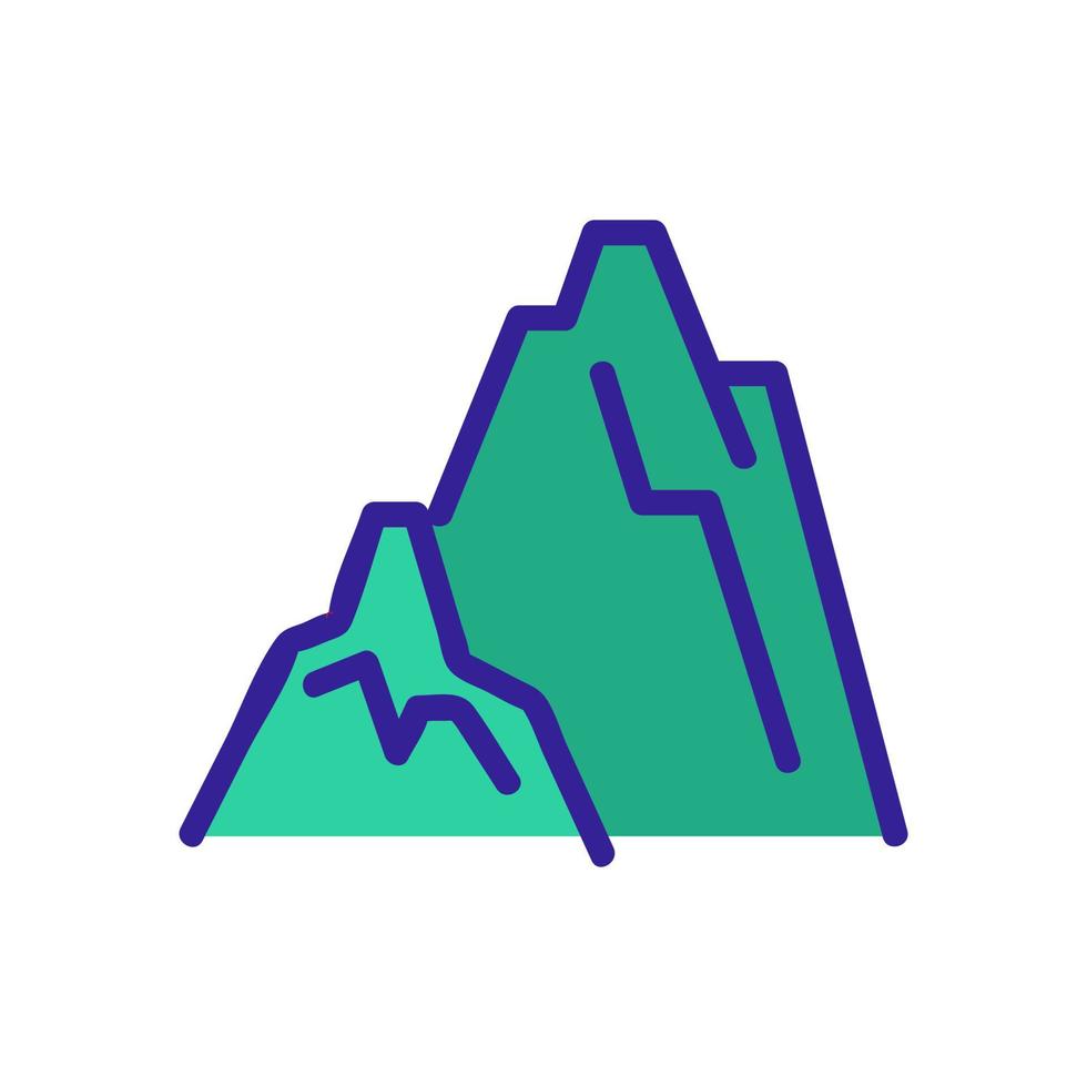 mountain range icon vector. Isolated contour symbol illustration vector