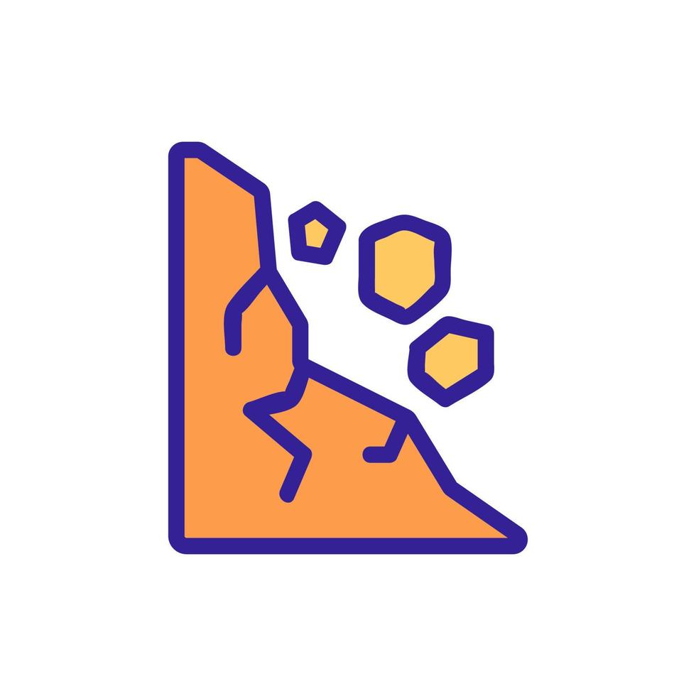 mountain range icon vector. Isolated contour symbol illustration vector