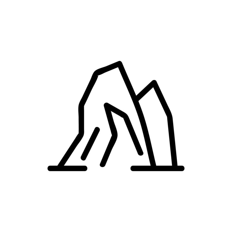 mountain range icon vector. Isolated contour symbol illustration vector