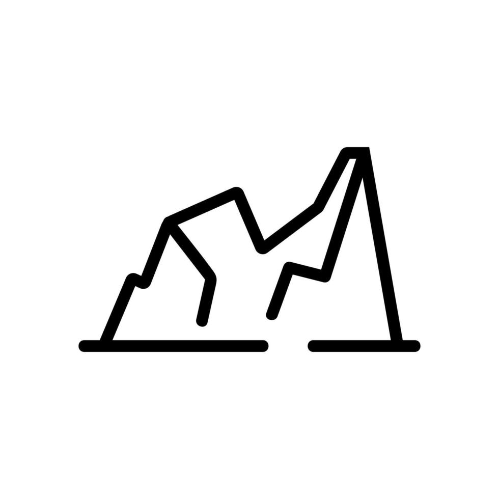 mountain range icon vector. Isolated contour symbol illustration vector