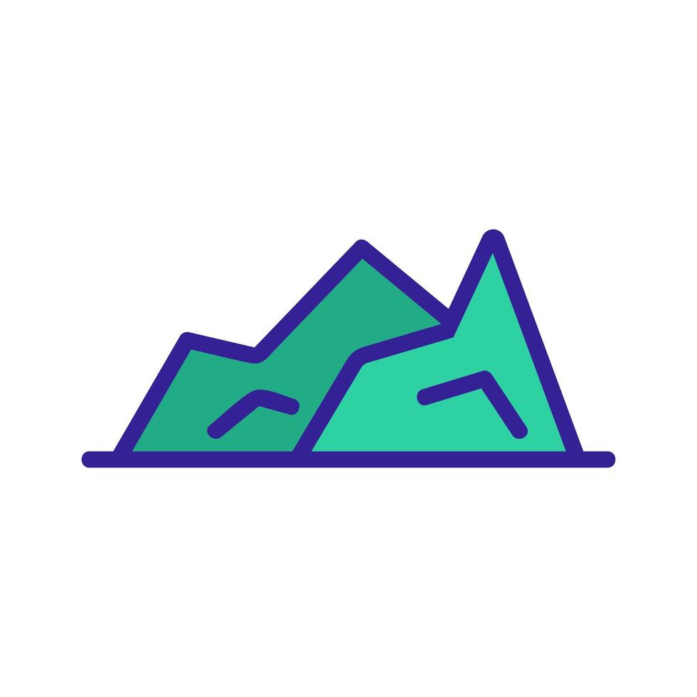 mountain range icon vector. Isolated contour symbol illustration vector