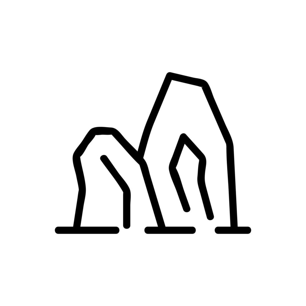 mountain range icon vector. Isolated contour symbol illustration vector