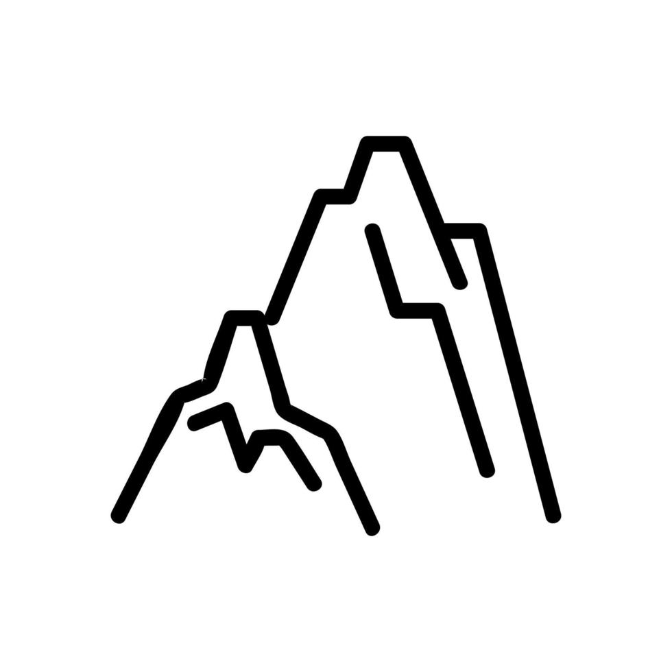 mountain range icon vector. Isolated contour symbol illustration vector