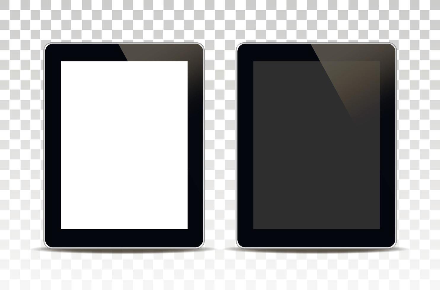 realistic tablet pc with empty screen isolated vector