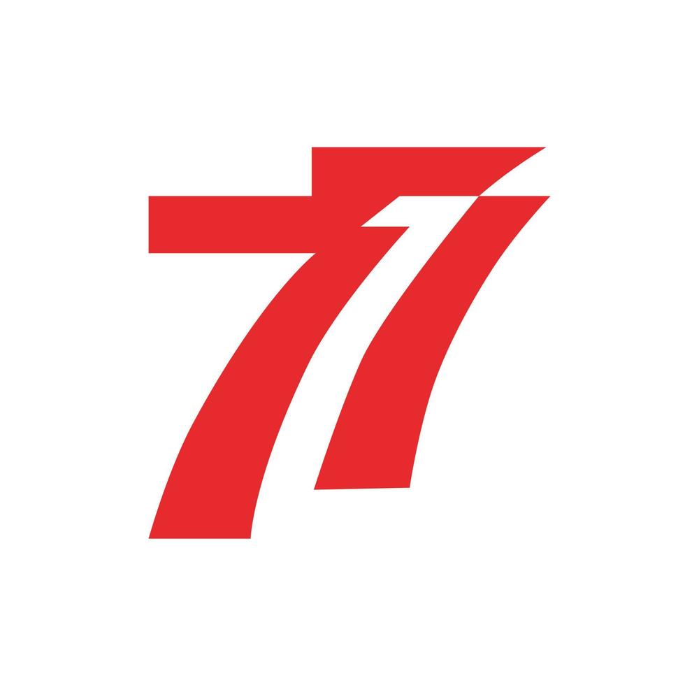 Logo Indonesia 77 independence 17 August Design illustration day free editable download vector