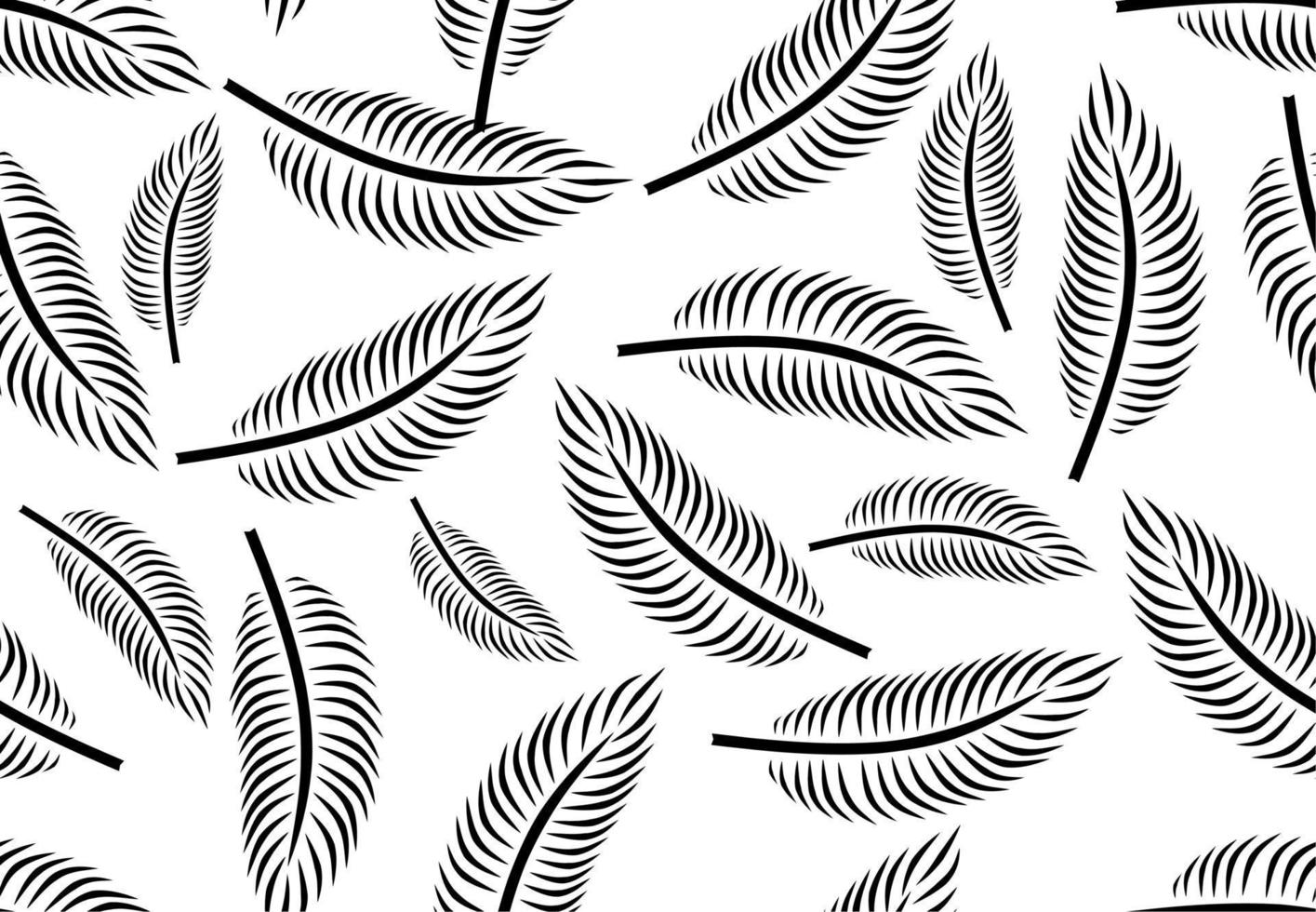 coconut leaves seamless pattern vector