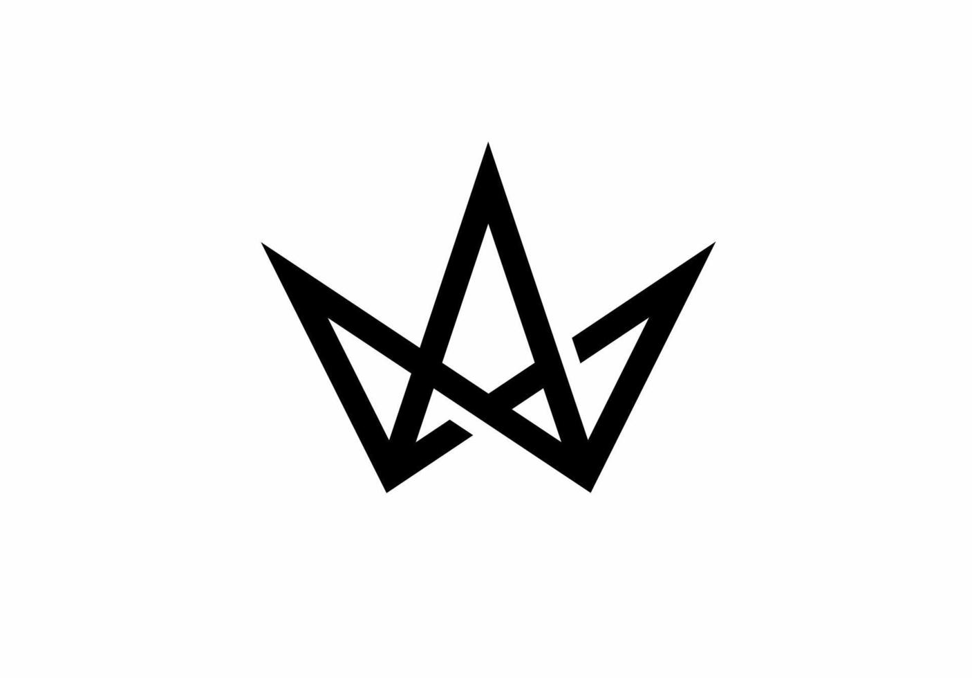 Na an n a crown logo isolated on white background vector