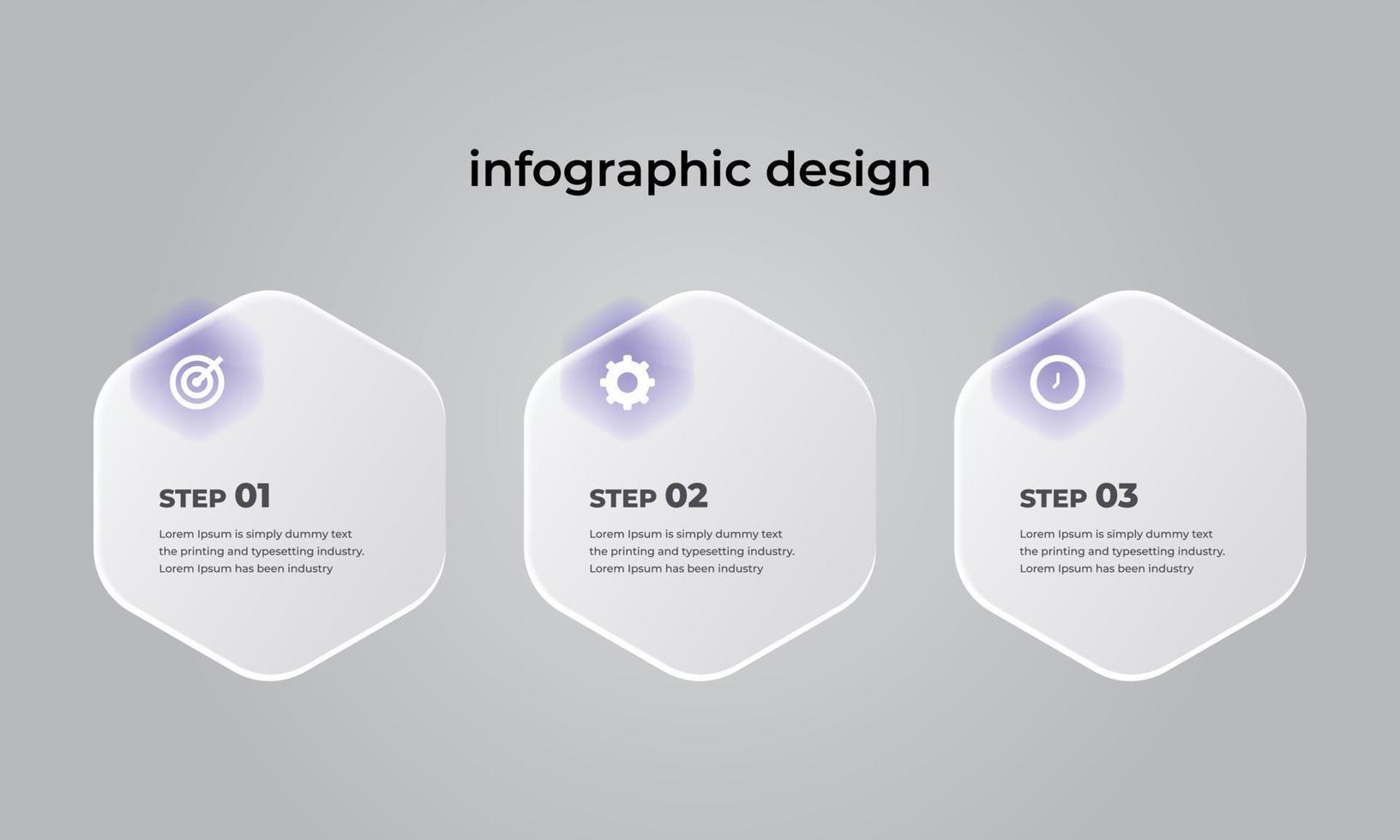 Business process infographic design template with 3 steps. Can be used for info graph, diagram, flow chart and business brochure. vector