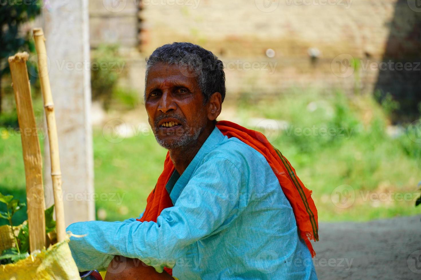 indian old man closeup face image photo