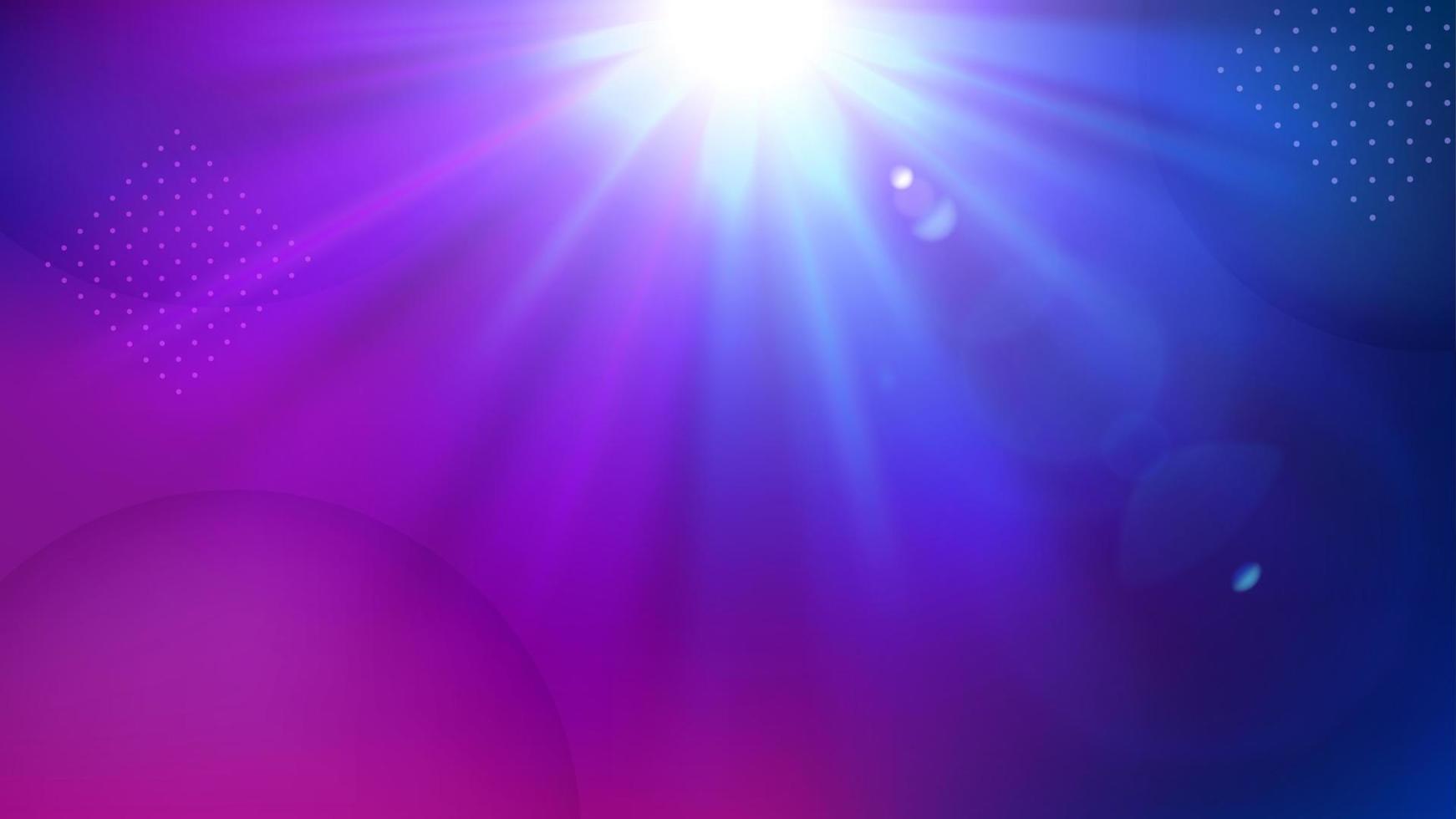 Violet Light Shining Background, Elegant Illuminated Light. Widescreen Vector Illustration