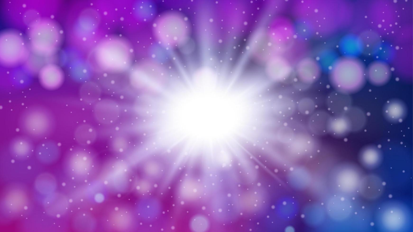 Violet Light Shining Background, Elegant Illuminated Light. Widescreen Vector Illustration