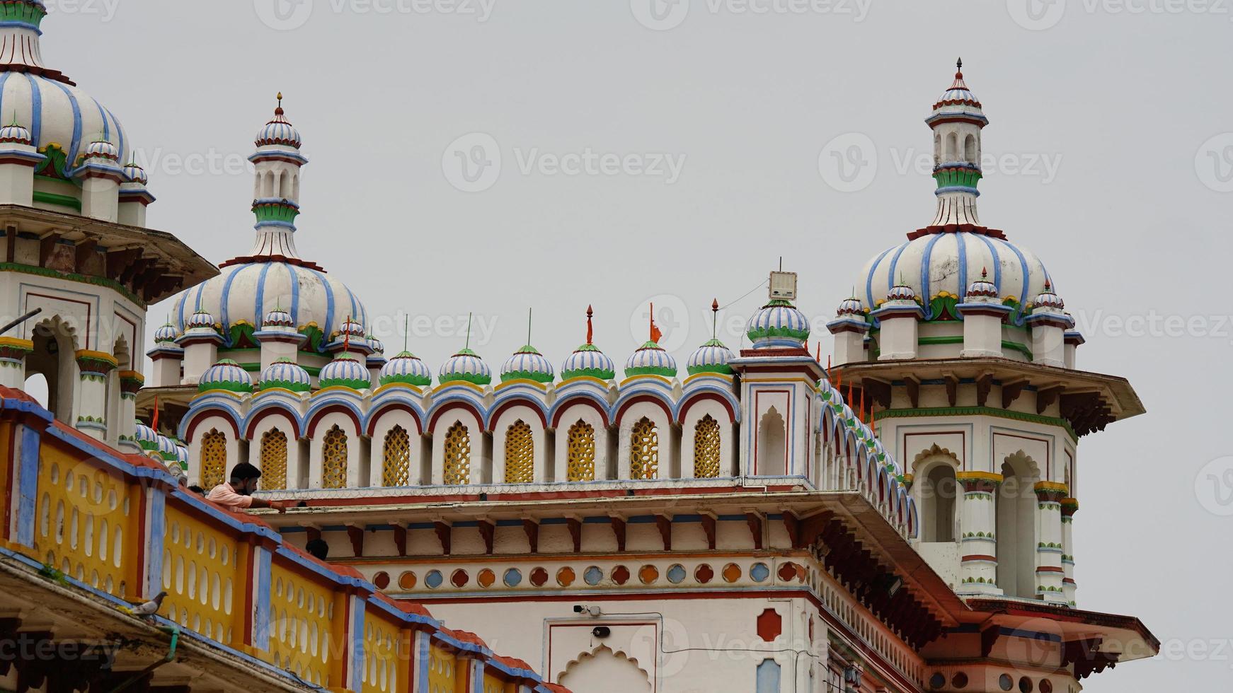 upper half image of janakpur temple in nepal photo