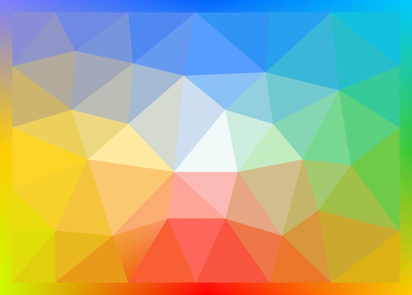 el fondo de malla dominante es el color del arco iris. fondo de malla con triángulos de colores. vector