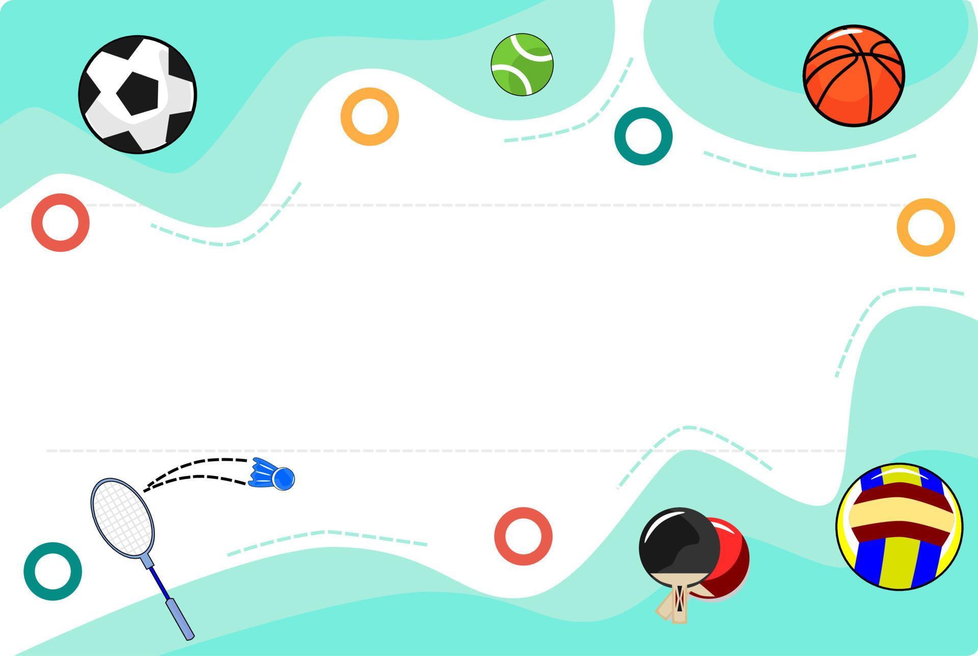Simple Vector Background With Sports Theme And Turquoise Dominant Color simple-vector-background-with-sports-theme-and-turquoise-dominant-color