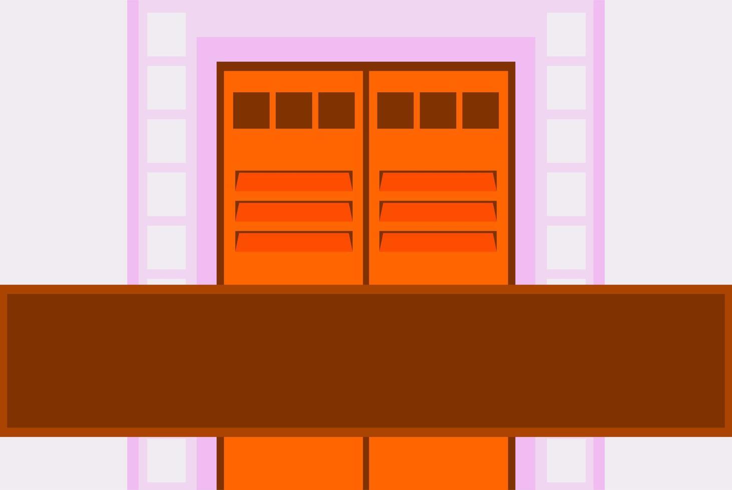 simple vector background with a house door theme. suitable for background opening or closing presentations.
