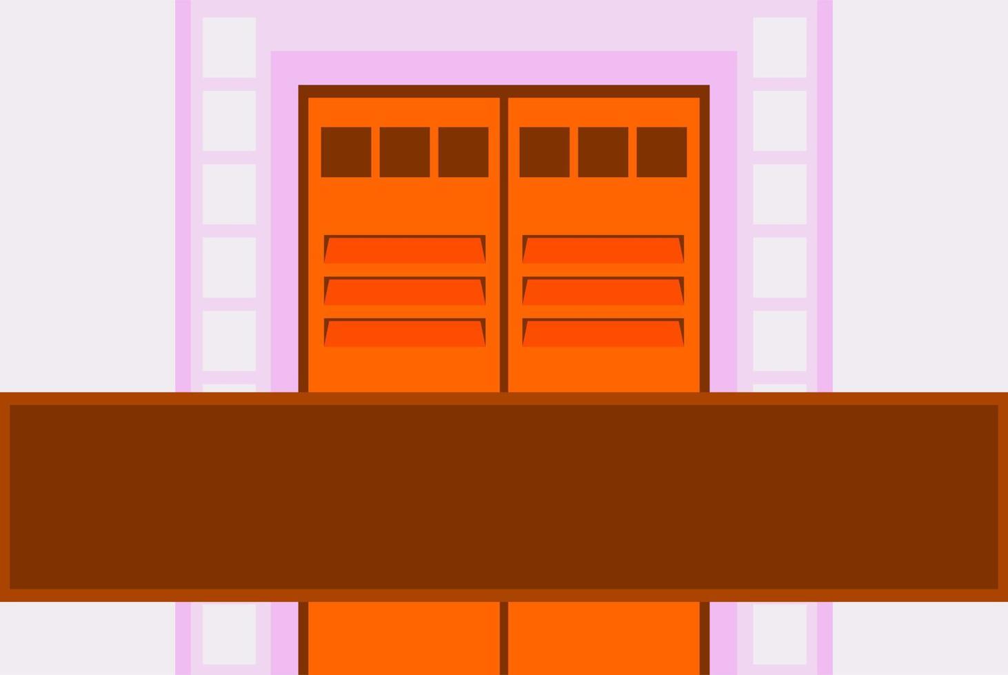 fondo vectorial simple con un tema de puerta de casa. adecuado para presentaciones de apertura o cierre de fondo. vector