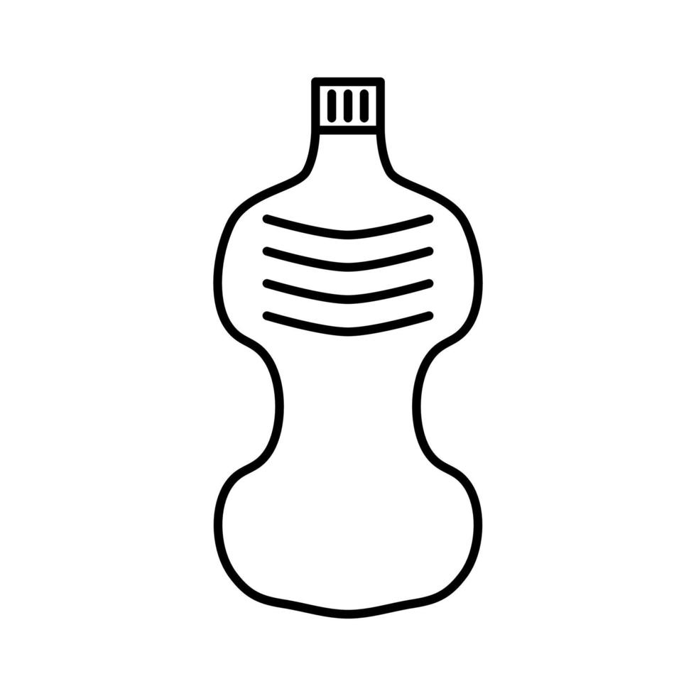 icono de estilo de línea de botella de bebida vector