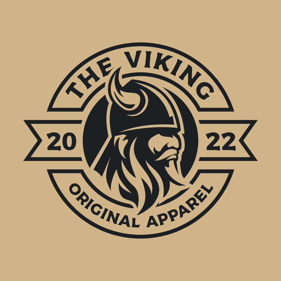 The Viking Logo Design On Light vector