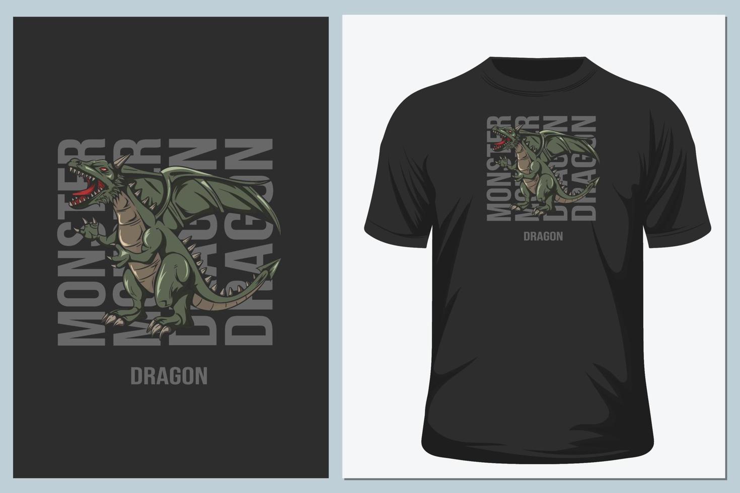 Dragon t shirt vector