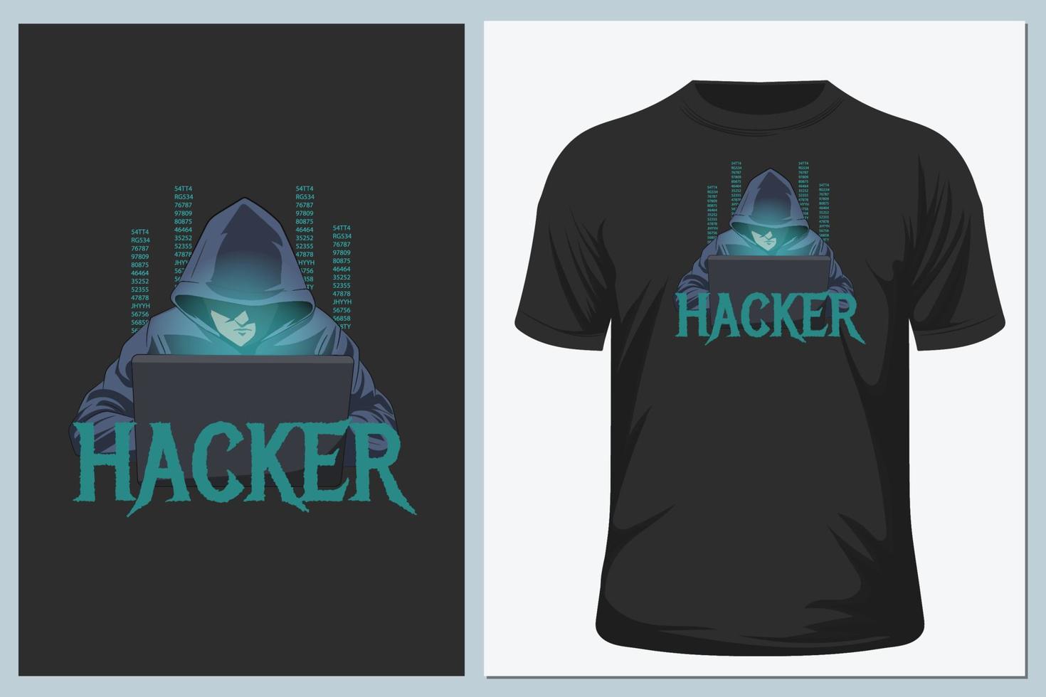 hacker t shirt vector