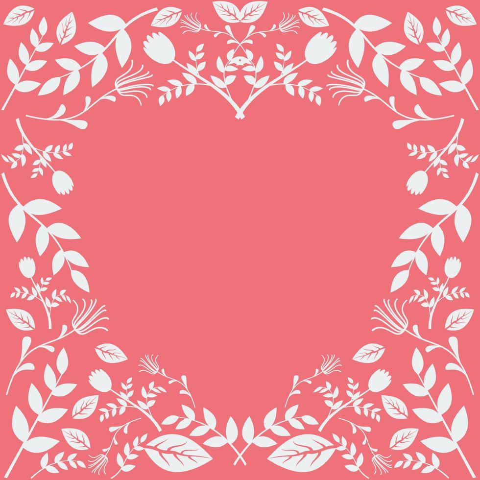 Editable Floral Illustration Vector Template for Wedding Text Background
