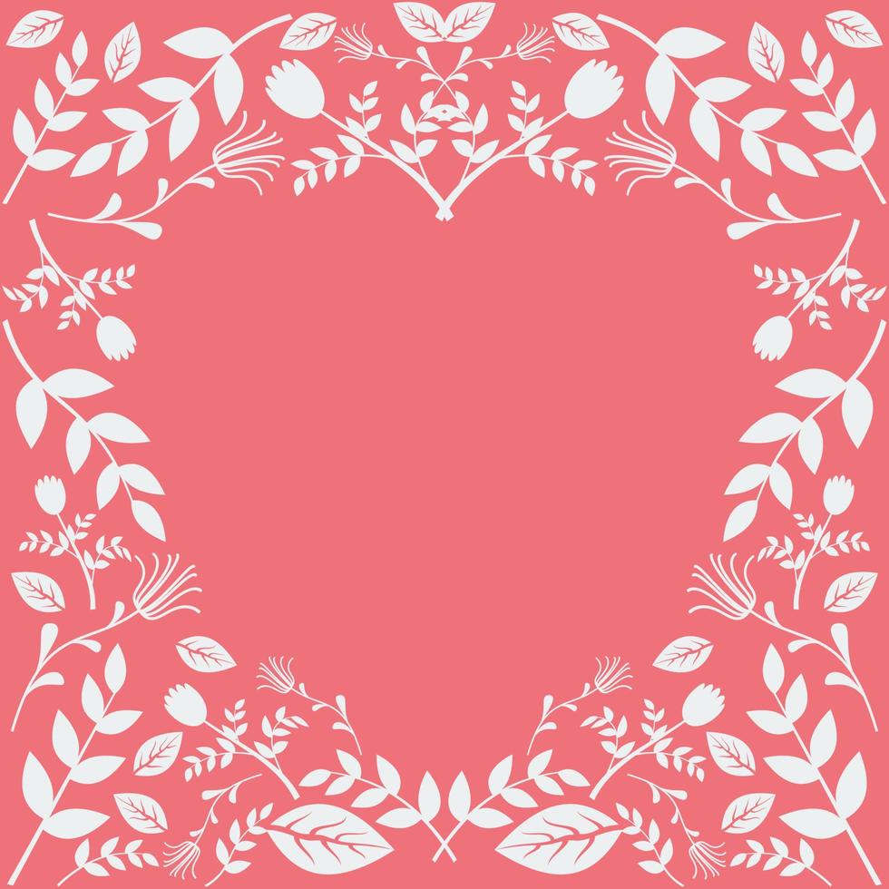 Editable Floral Illustration Vector Template for Wedding Text Background