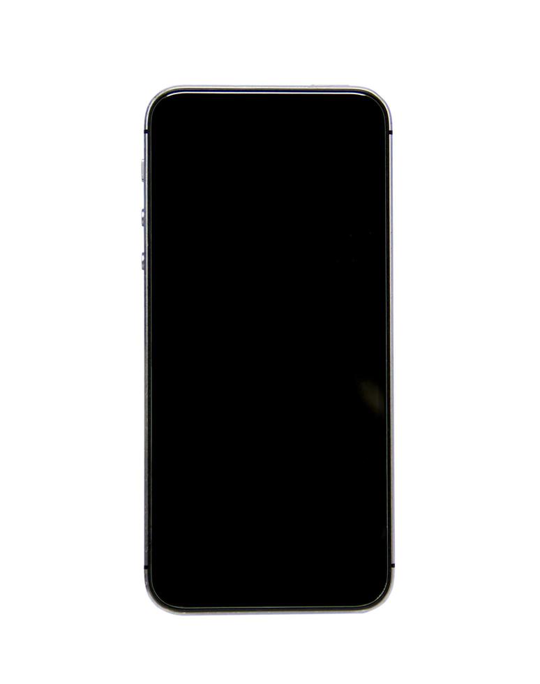 modern touch screen smartphone isolated on white background photo