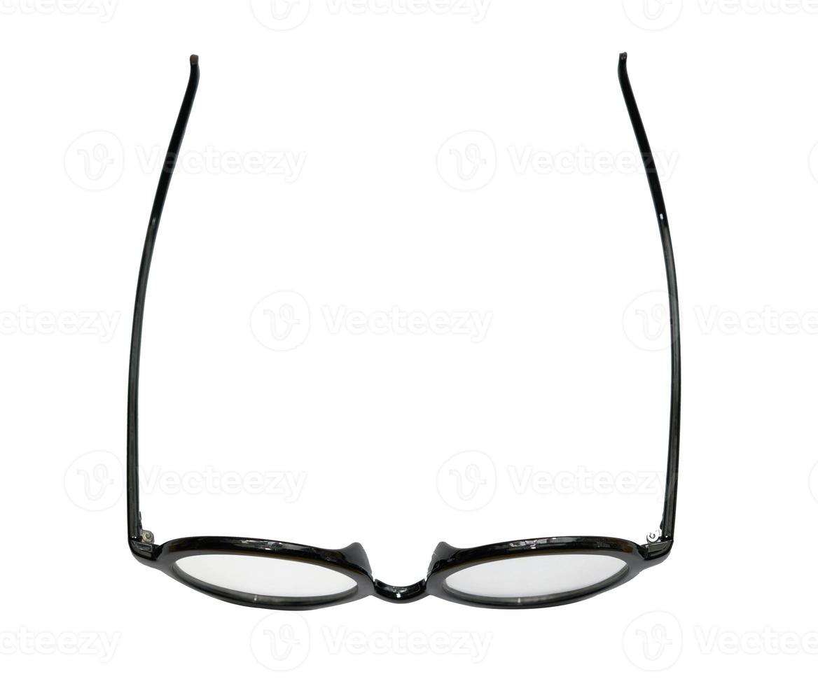 glasses top view isolated photo