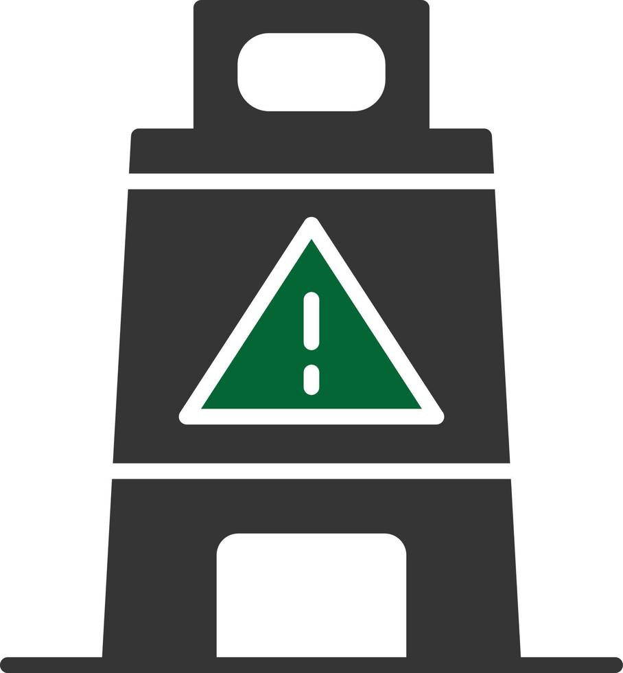 Wet Floor Glyph Two Color vector