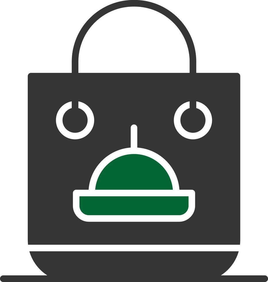Bag Glyph Two Color vector