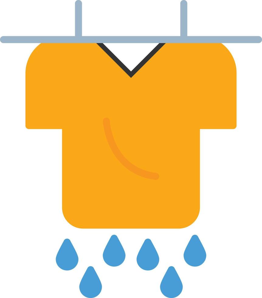 Drying Flat Icon vector
