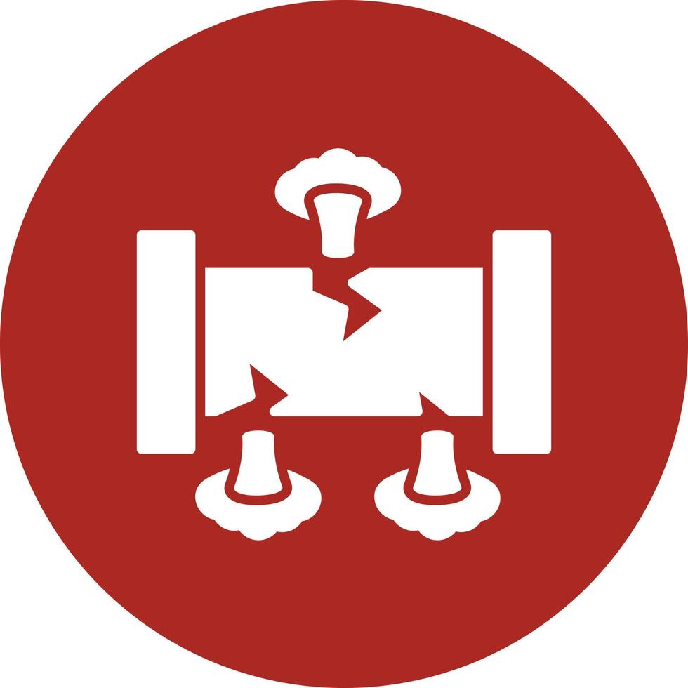 Broken Pipe Line Two Color vector