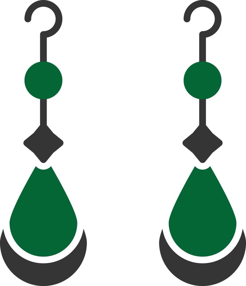 Earrings Glyph Two Color vector