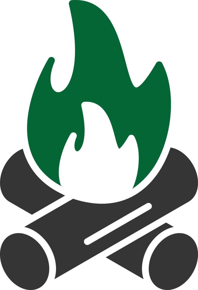 Fire Pollution Glyph Two Color vector