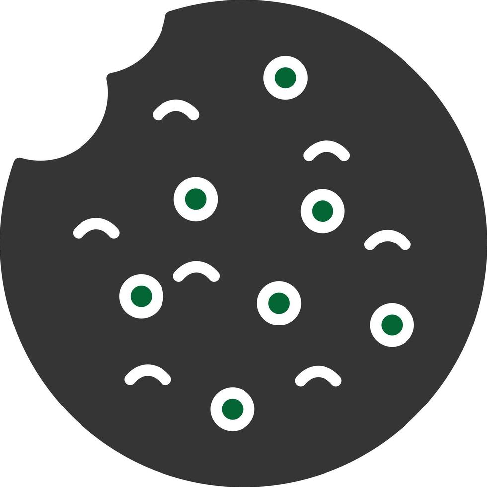 Cookie Glyph Two Color vector
