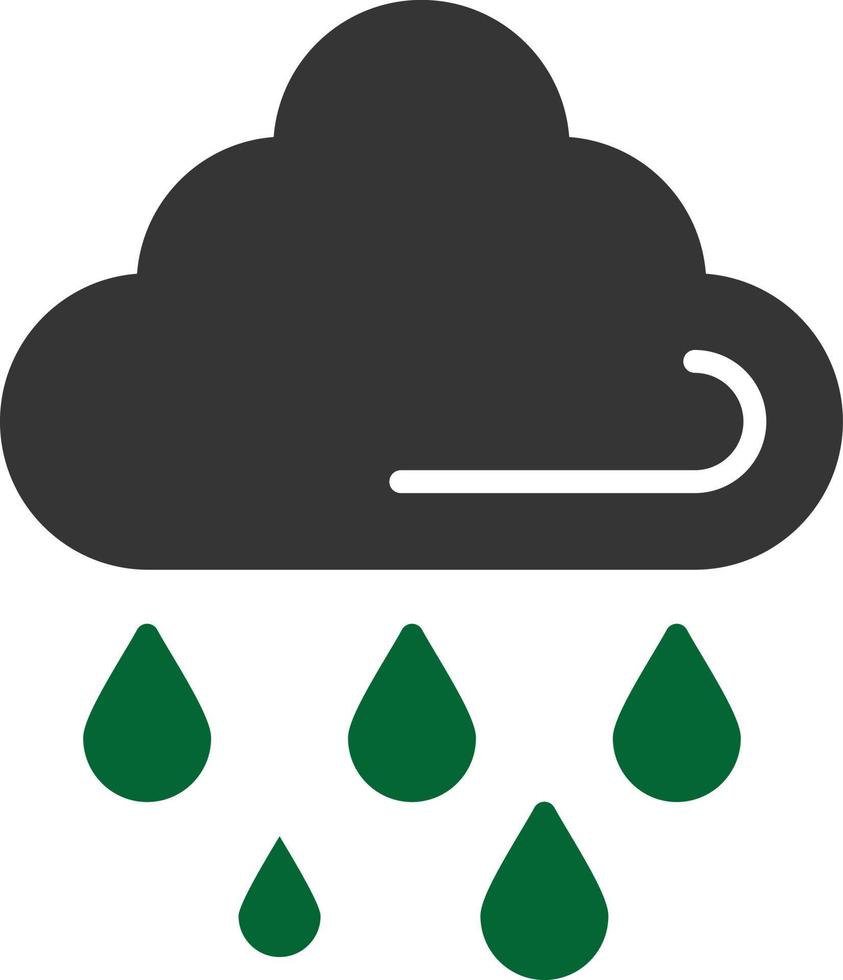 Rain Glyph Two Color vector