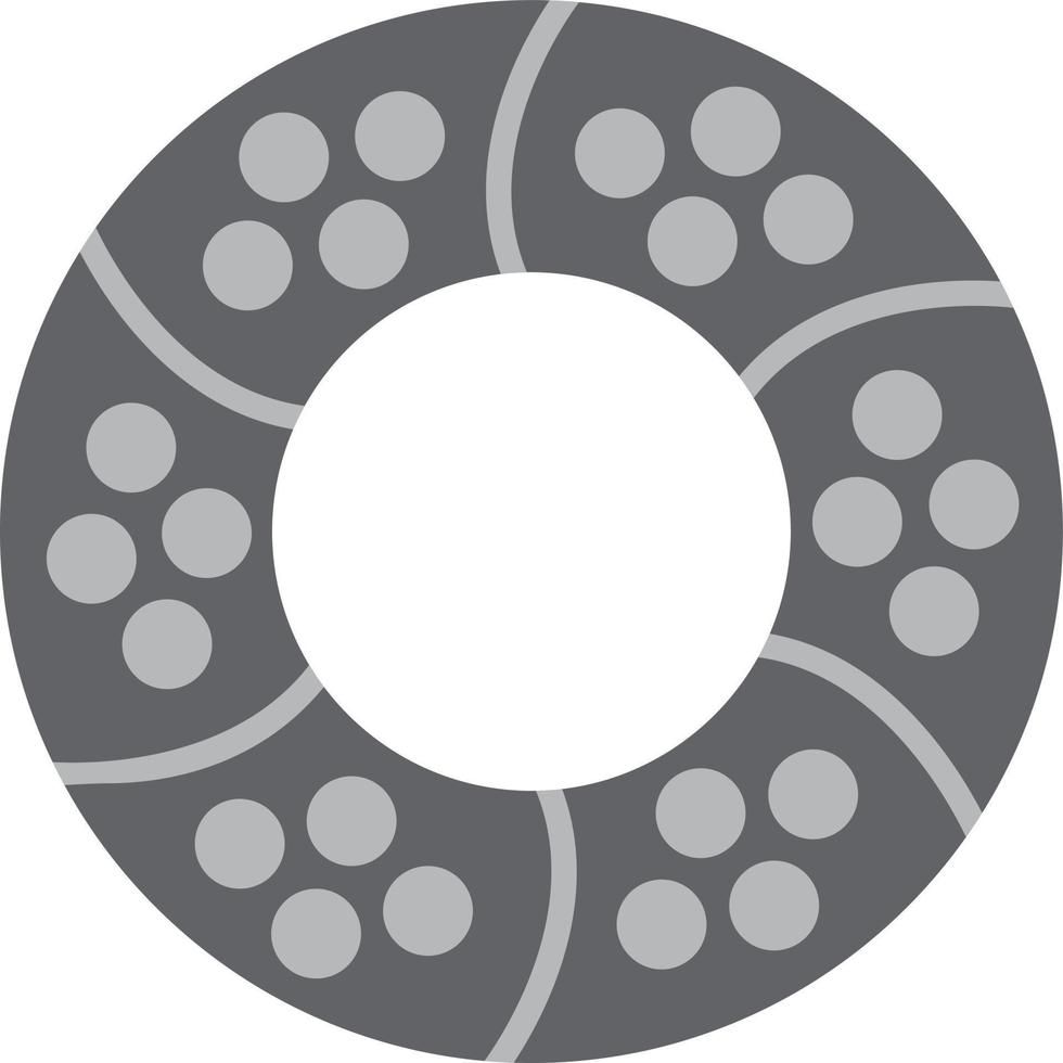 Simit Flat Greyscale vector