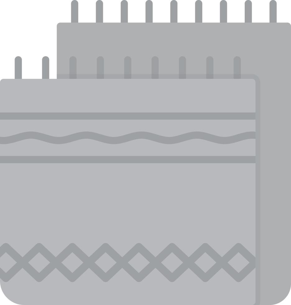 Blanket Flat Greyscale vector