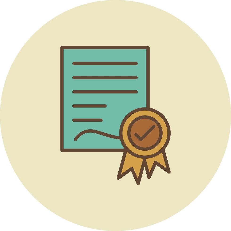 certificado lleno retro vector