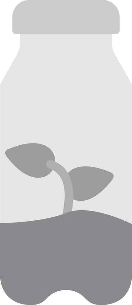 Eco Bottle  Flat Greyscale vector
