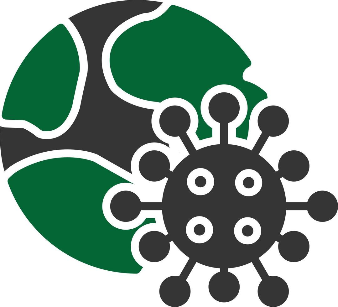 Pandemic Glyph Two Color vector