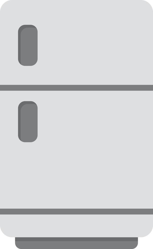Refrigerator Flat Greyscale vector