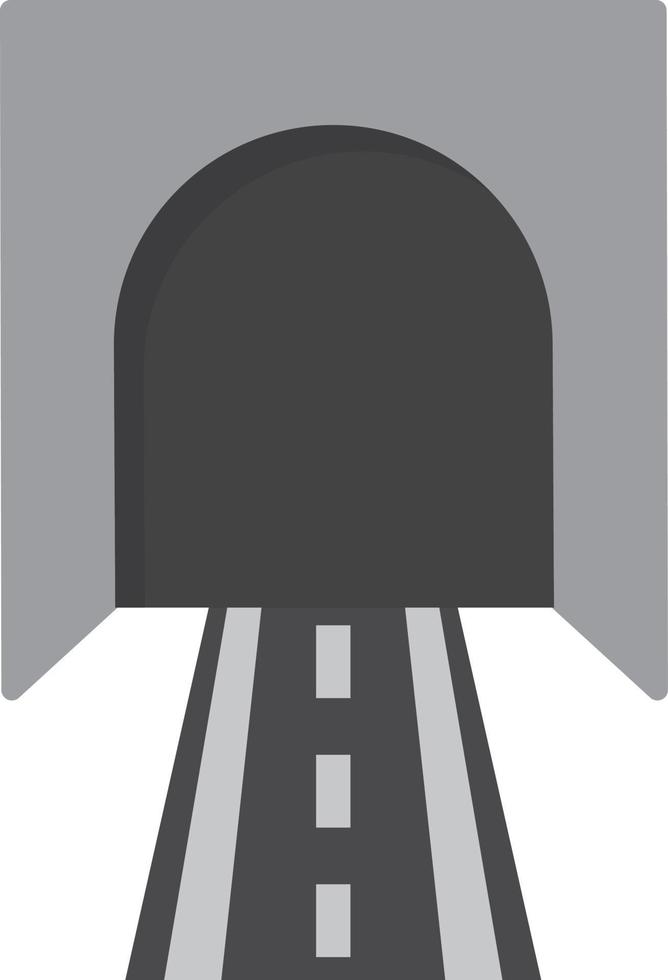 Tunnel Flat Greyscale vector