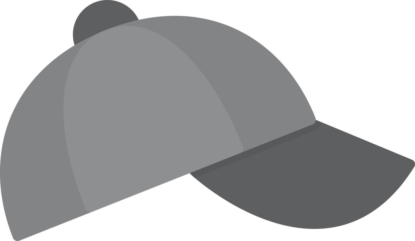 Cap Flat Greyscale vector