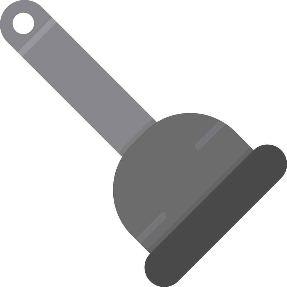 Plunger Flat Greyscale vector