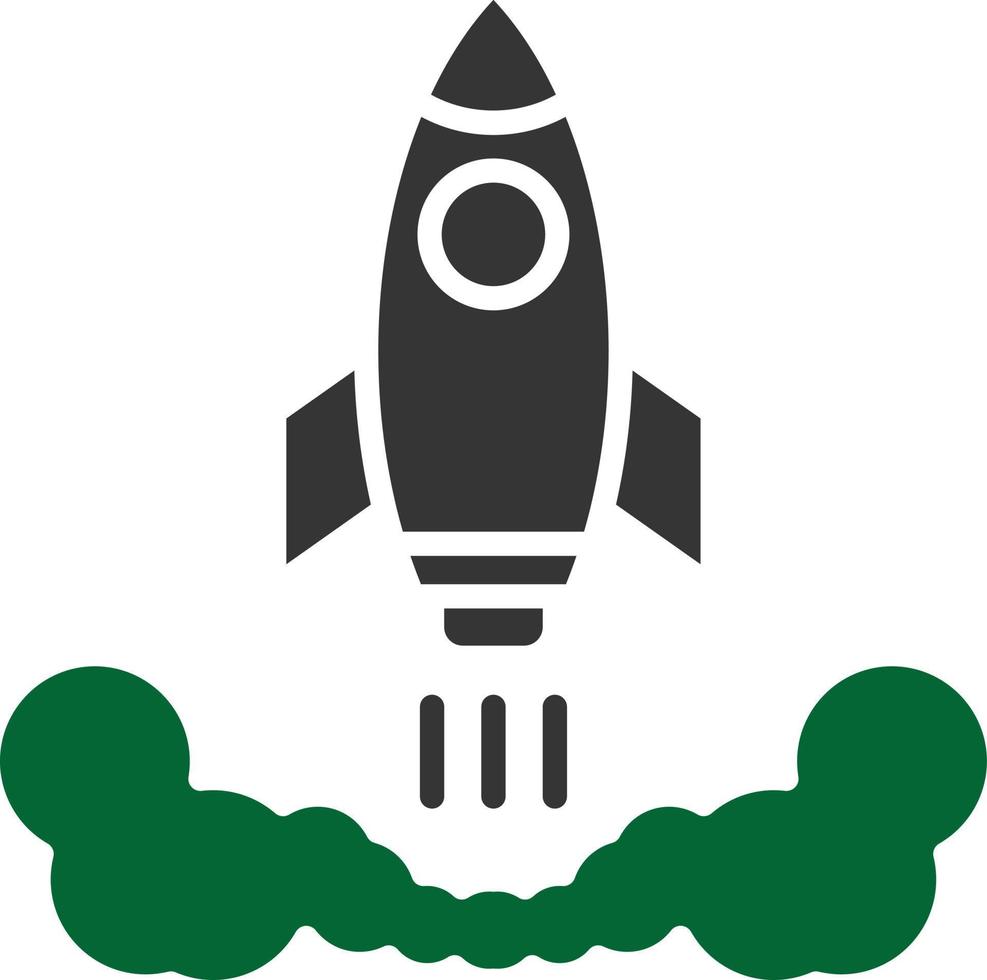 Rocket Glyph Two Color vector