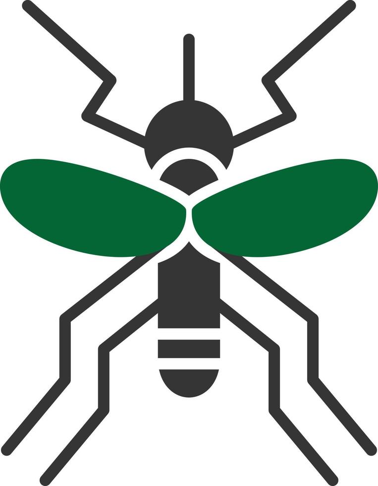 Mosquito Glyph Two Color vector